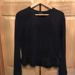 Jcrew ruffled sweatshirt